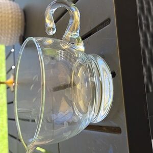 Princess House Clear Glass Etched Creamer